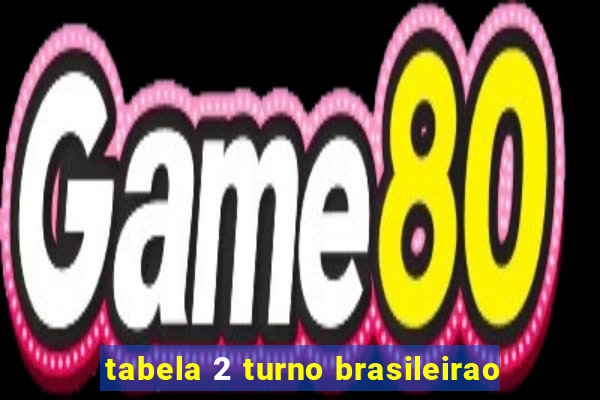 tabela 2 turno brasileirao